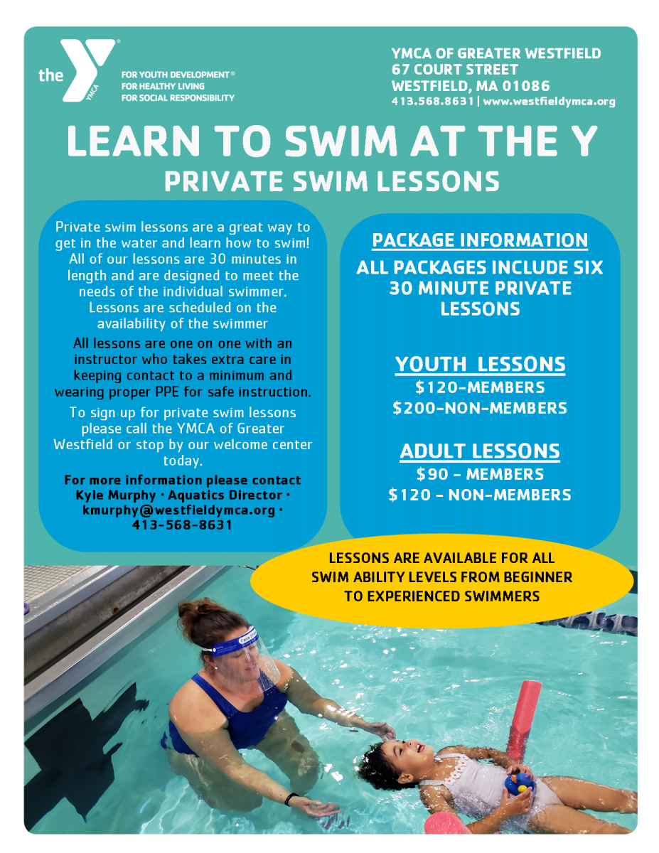 YOUTH SWIM LESSONS YMCA of Greater Westfield